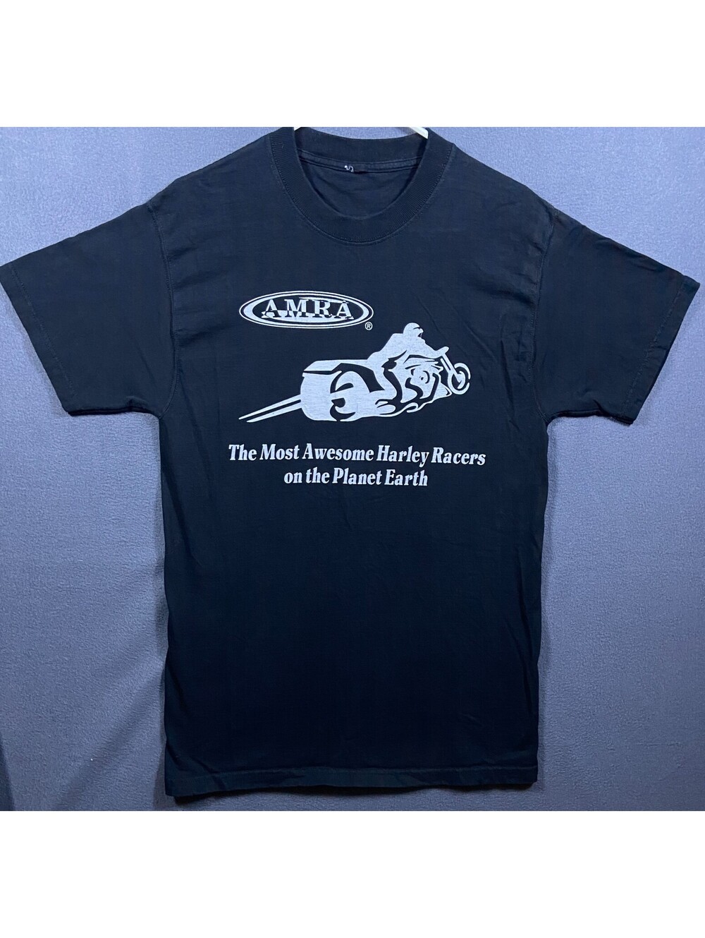 VINTAGE HARLEY DAVIDSON AMRA Motorcycle Biker T-SHIRT SZ Medium no tag Long Tall